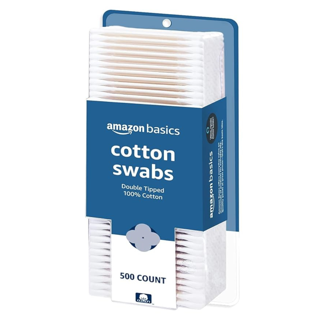 500-Count Amazon Basics Cotton Swabs