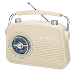 ByronStatics Portable Vintage Retro Radio AM FM With Speakers