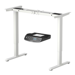 Costway Electric Adjustable Standing up Desk Frame Dual Motor w/Controller White
