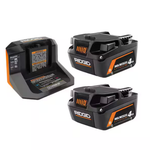 RIDGID 18V 4Ah Batteries (2) & Charger + Bonus Tool (Up To $179 Value)