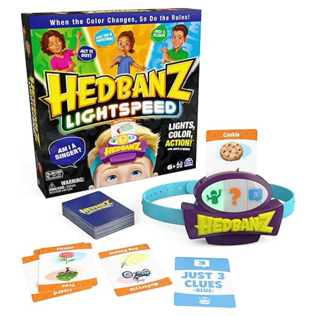 Spin Master Games Kids Hedbanz Lightspeed Game w/ Lights & Sounds