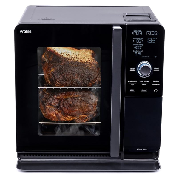 GE Profile Smart Indoor Pellet Smoker, With Active Smoke Filtration, WiFi Connected