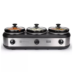 TRU 1.5-Quart Triple Slow Cooker Buffet Server