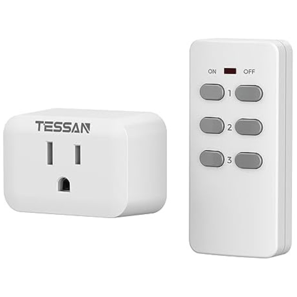 Tessan 15A/1875W Wireless Electrical Plug (1 Remote + 1 Outlet)