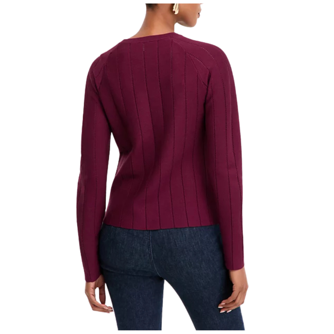 Women's Button-Trim Pointelle Sweater (3 Colors)
