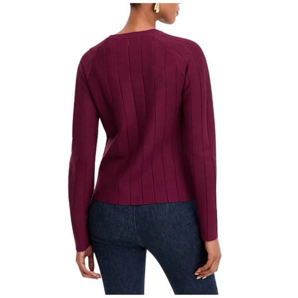 Women's Button-Trim Pointelle Sweater (3 Colors)