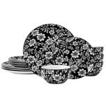 Pfaltzgraff Midnight Blooms 12-Pc. Dinnerware Set