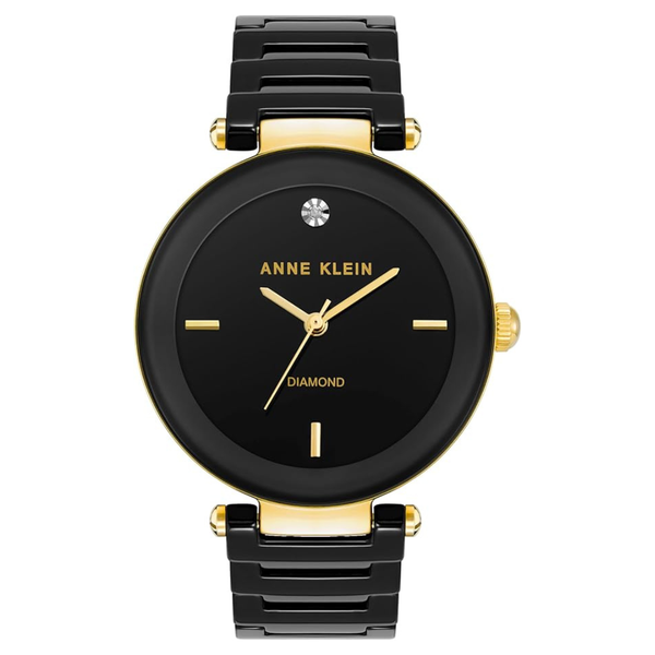 Anne Klein Women's Ceramic Diamond Accent Bracelet Watch