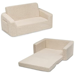 Delta Children Cozee Flip-Out Sherpa 2-In-1 Convertible Sofa
