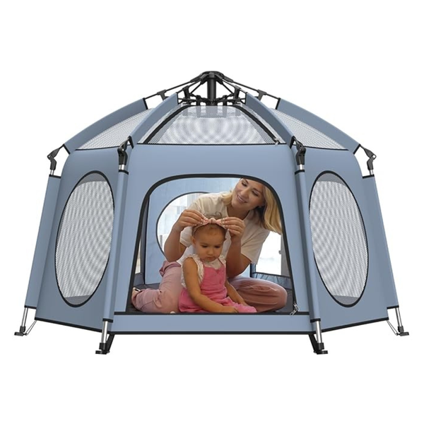 Portable Lightweight Baby Playpen With Canopy
