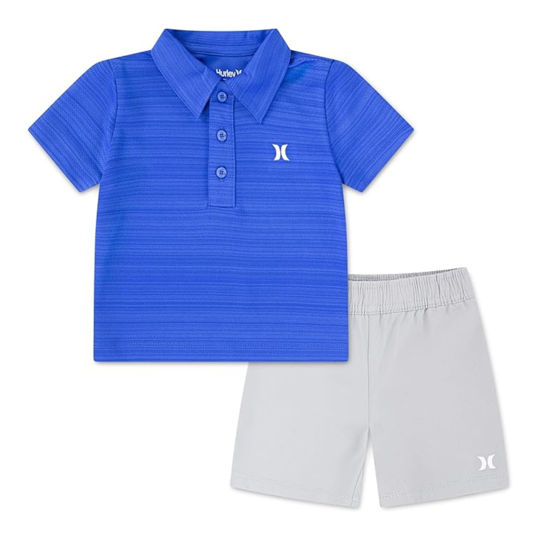 Hurley Polo And Shorts 2-Piece Outfit Set