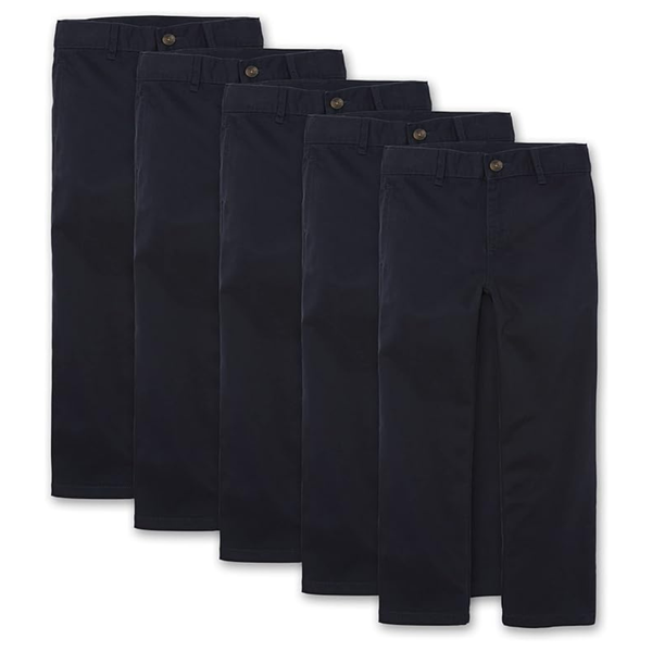 5-Pack Boys Stretch Relaxed Straight Chino Pants