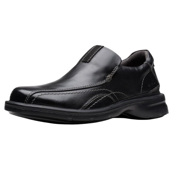 Clarks Men's Gessler Step Loafers (Black Leather)