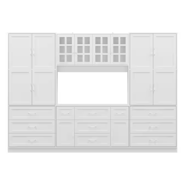 FUFU&GAGA 78.7" Office Storage Cabinet With 13 Shelves And 11 Drawers