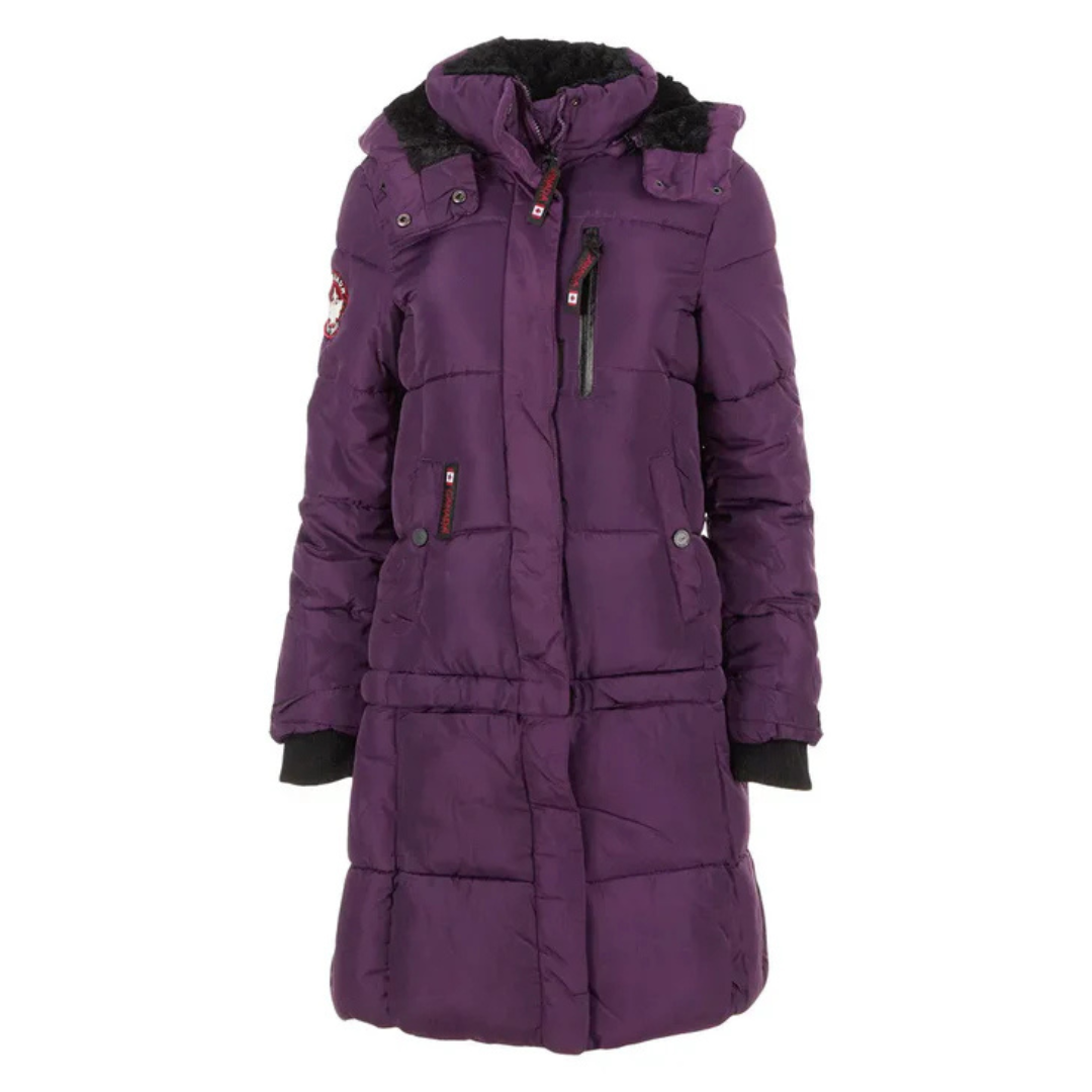 Canada Weather Gear Women's Long Puffer With Sherpa Lined Hood