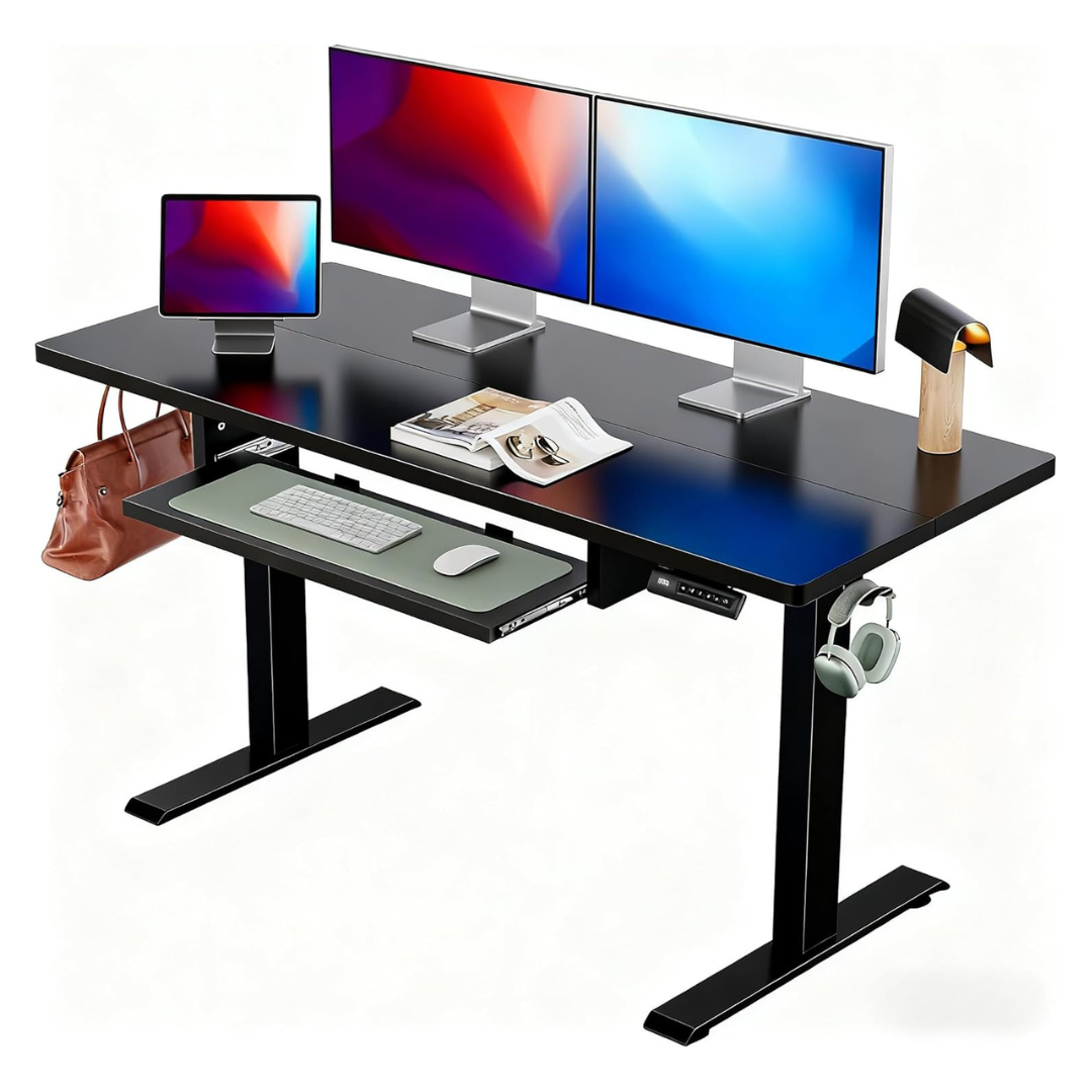 Marsail 48"x24" Height Adjustable Electric Standing Desk (Black)