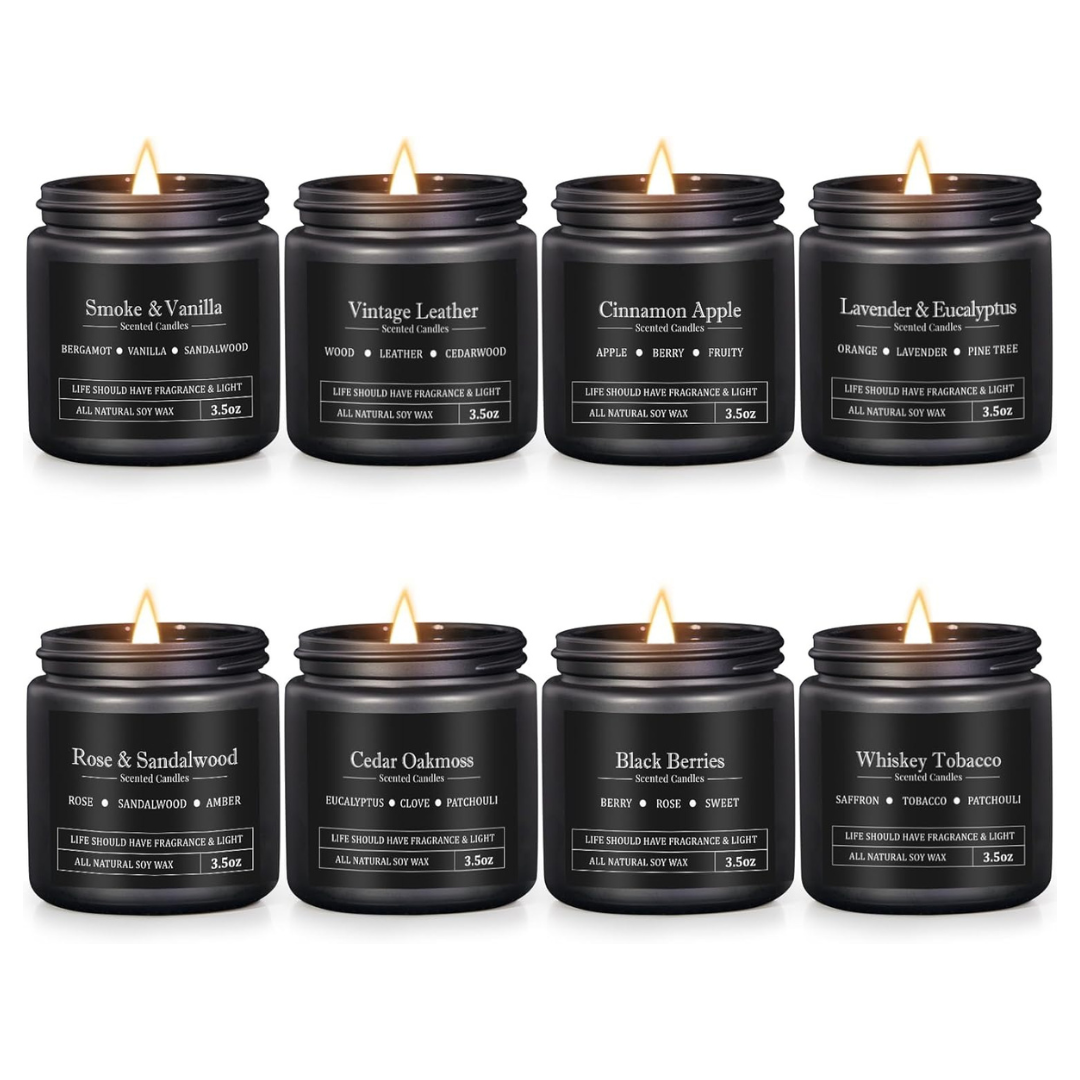8-Pack FOMICO Aromatherapy Scented Candles Set (Assorted)