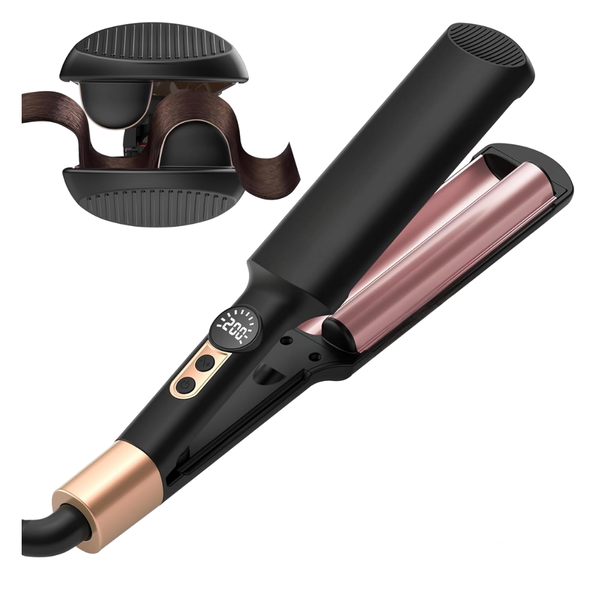 3/4" Waver Curling Iron Dual Barrel Ionic Hair Crimper (Dual Voltage)
