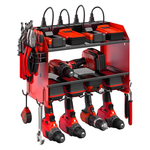Modular Power Tool Organizer With Charging Station