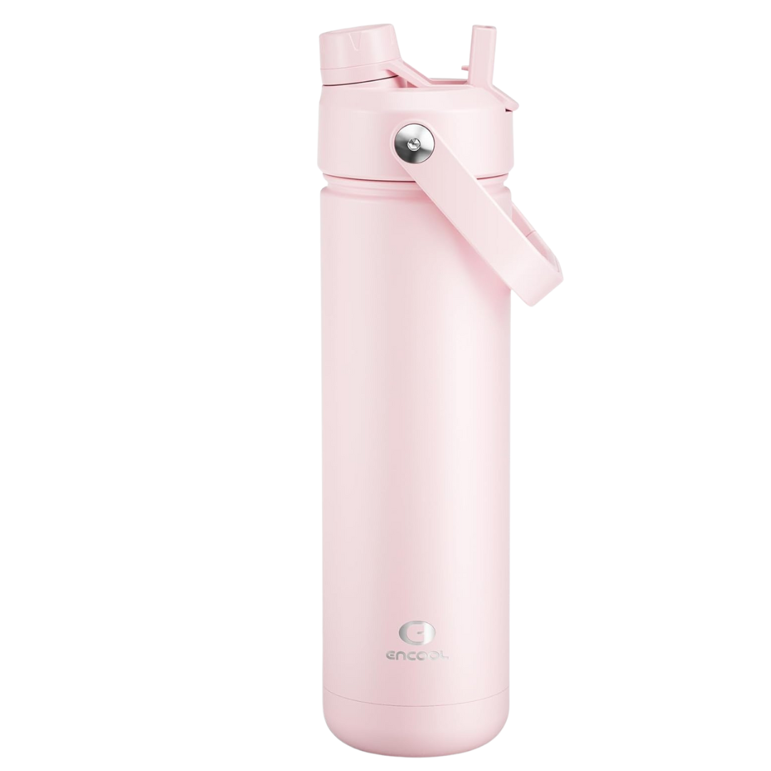 26oz Insulated Stainless Steel Water Bottle with Straw and Twist Cap