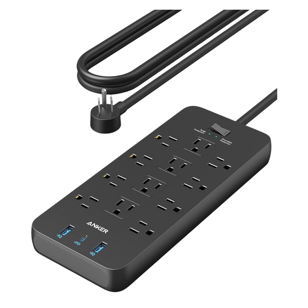 Anker 12-Outlets Power Strip Surge Protector W/ 2 USB-A & 1 USB-C Ports