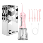 Molux Rechargeable Cordless 320ML Water Dental Flosser (Pink)