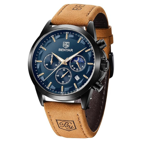 By Benyar Men's Analog Quartz Chronograph Wrist Watch (Various)