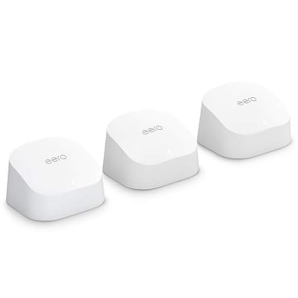 Amazon Eero 6 Mesh Wifi System – Supports Speeds Up To 900 Mbps, Coverage Up To 4,500 Sq. Ft., Connect 75+ Devices (3 Routers)