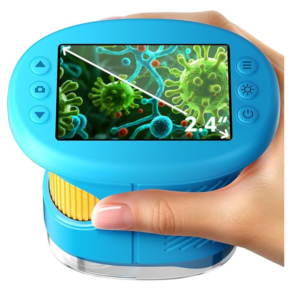 4K 2.4" Screen 1000X Handheld Digital Kids Microscopes