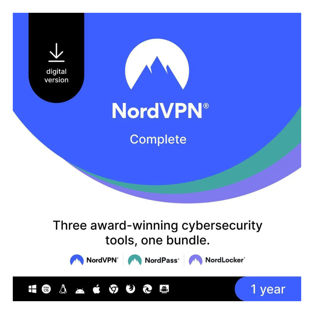 NordVPN Complete [NordVPN+NordPass+NordLocker] - 10 Devices / 1 Year - Download