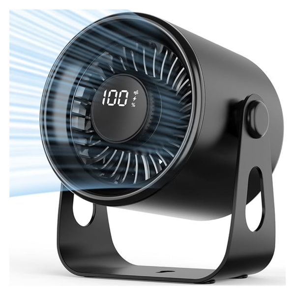 4000mAh Quiet Small Desk Fan, 100 Speeds