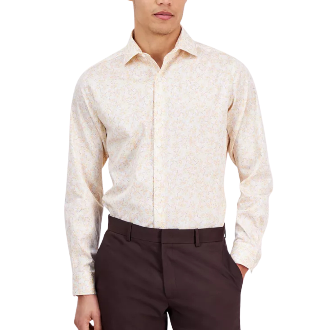 Bar III Men's Slim Fit Boboli Floral Print Shirt