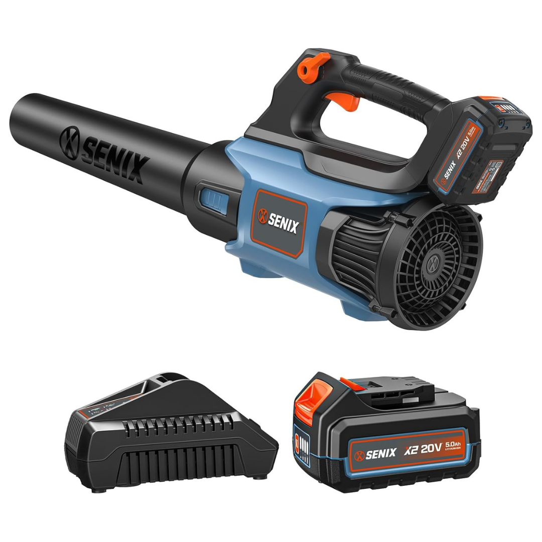 Senix 20V Max Leaf Blower With 5.0 Ah Battery And Charger