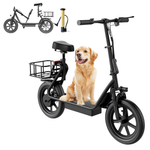 Electric 14'' Pneumatic Tires 500W Scooter With 27-Mile Range