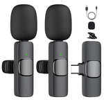 2-Pack Professional Plug-Play Clip On Lapel Wireless Lavalier Microphones