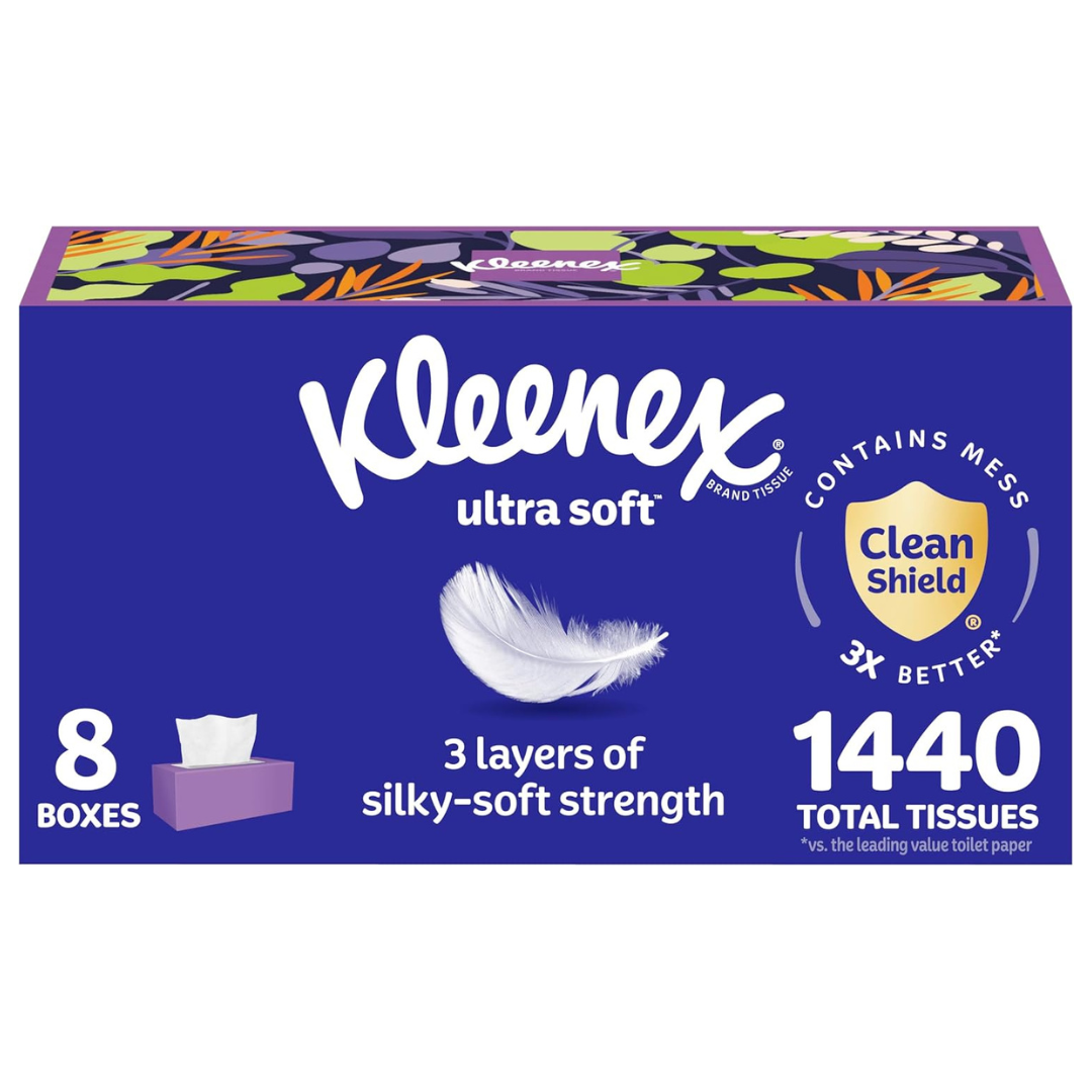 2880-Count (16pk x 180ct) Kleenex 3-Ply Ultra Soft Facial Tissues