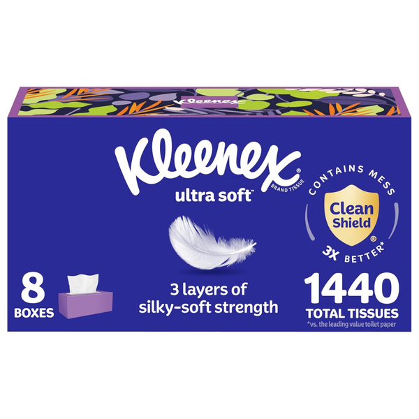 2880-Count (16pk x 180ct) Kleenex 3-Ply Ultra Soft Facial Tissues