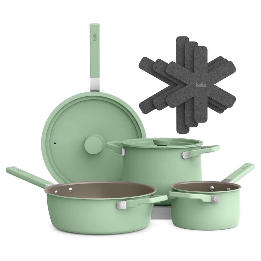 9-Piece Fits-anywhere Ceramic Nonstick Cookware Set