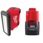 Milwaukee M12 ROVER Service & Repair Flood Light + Milwaukee M12 12-Volt Battery Pack