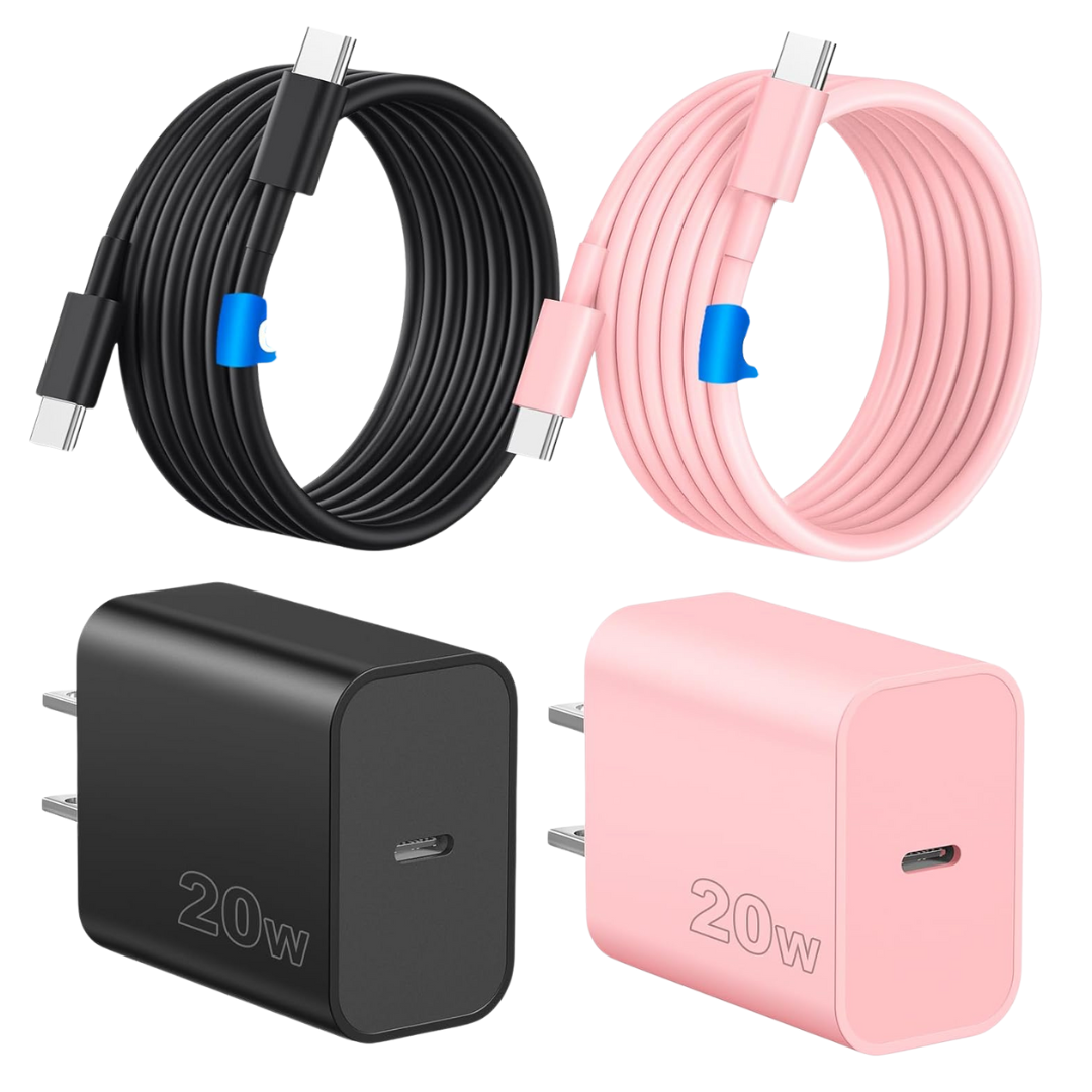 2-Pack Mcingday USB-C Fast Charger With 6ft Cable