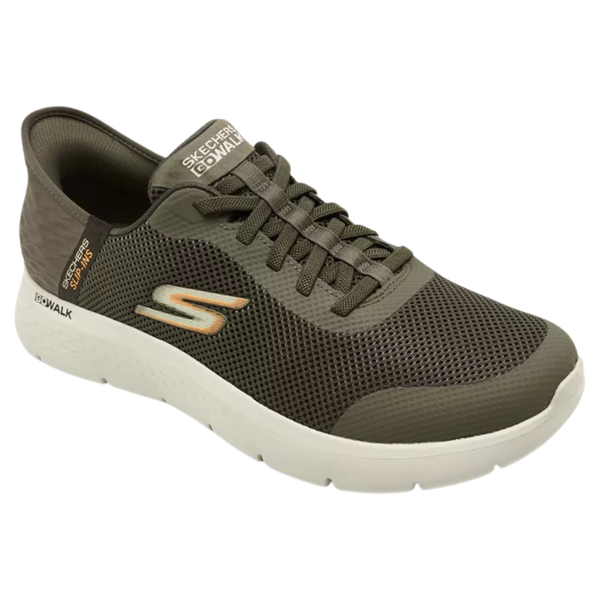 Skechers Men's Go Walk Flex Hands Free Slip-Ins Shoes (Brown)