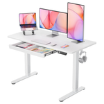 48" x 24" Height Adjustable Electric Standing Desk W/ Drawers & Memory