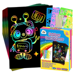50-Pack ZMLM Scratch Paper Art Crafts For Kids (2 Colors)