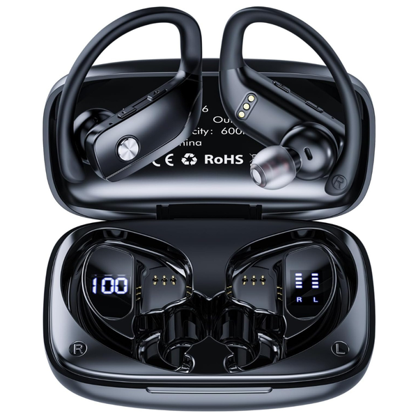 Waterproof In-Ear Wireless Earbuds W/ LED Display