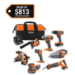 Ridgid 18V Cordless 8-Tool Combo Kit