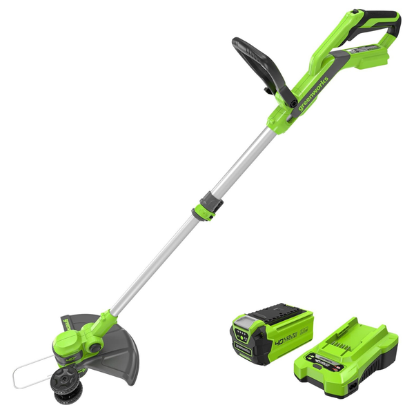 Greenworks 40V Cordless 2-In-1 Trimmer Edger (Gen 2), 2.0Ah Battery & Charger
