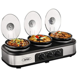 Sunvivi 1.5-Qt. Triple Slow Cooker Buffet Server & Food Warmer