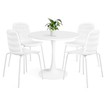 Mid Century Modern Round Dining Table Set