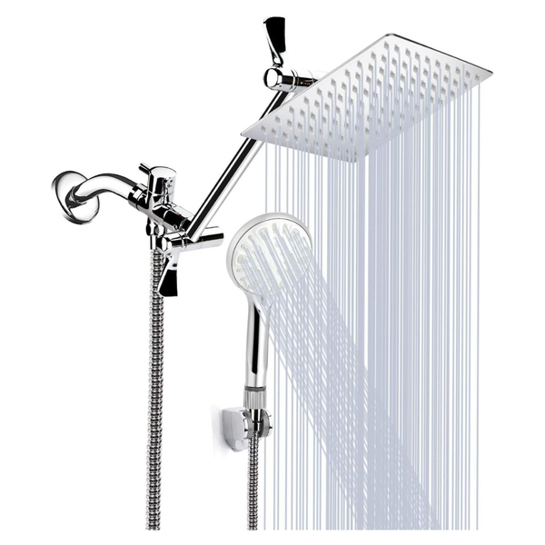Tudoccy 8 High Pressure Rainfall Shower Head Combo