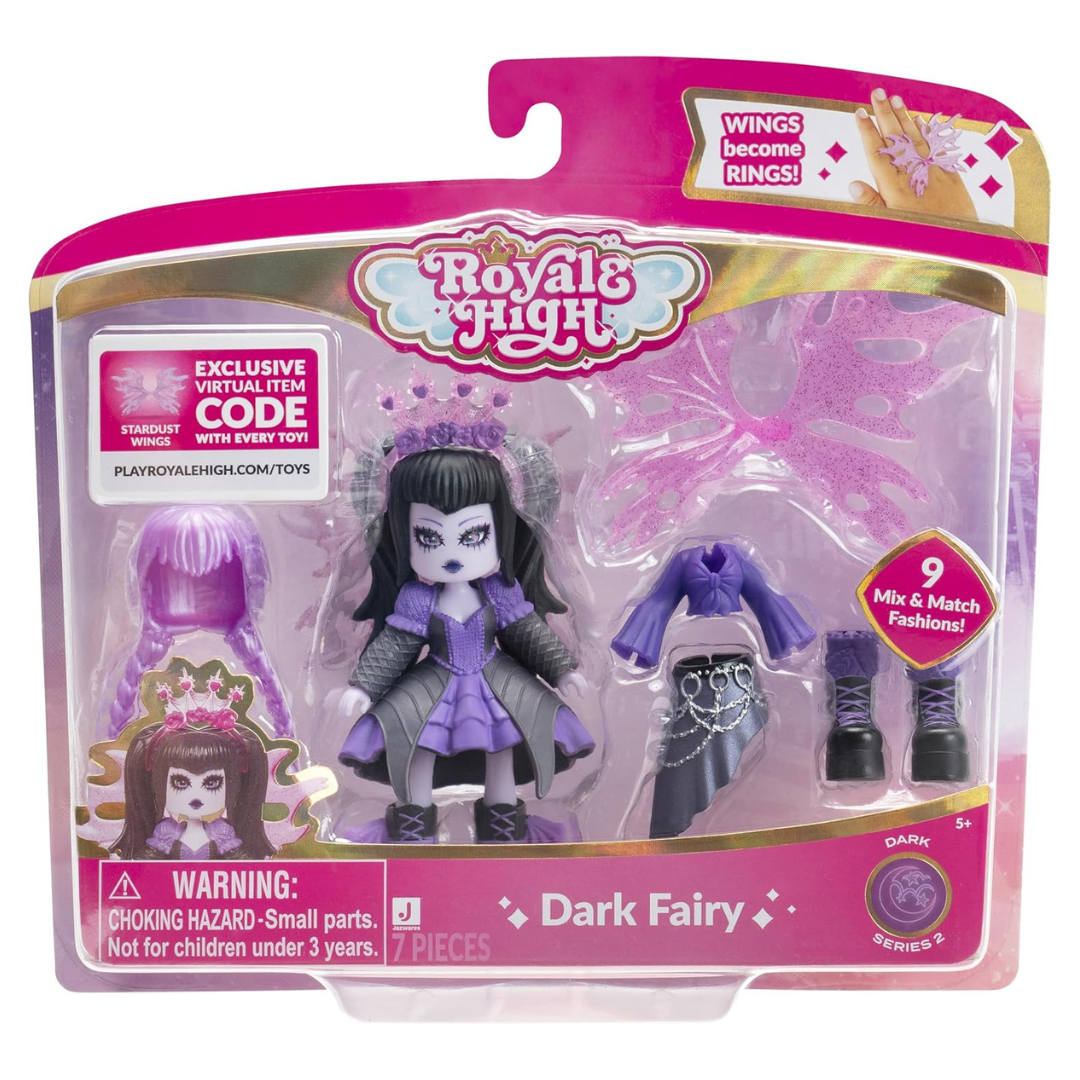 Royale High 3" Dark Fairy Fashion Doll With 9 Accessories
